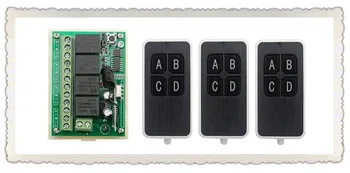 

New DC12V 4CH RF Wireless Remote Control System teleswitch 3 transmitter and 1 receiver universal gate remote control