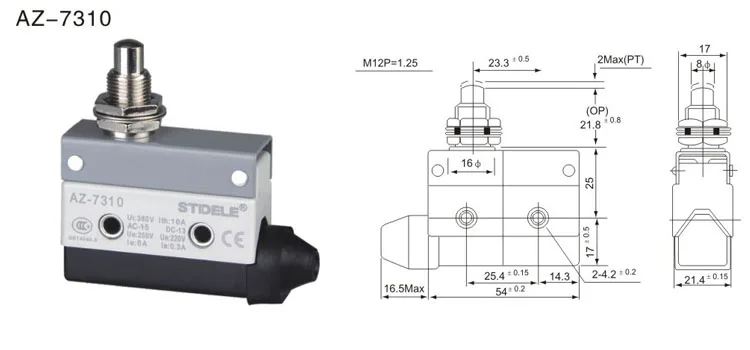 STDELE микропереключатель AZ-7141. AZ-7110.AZ-7121.AZ-7311.AZ-7100.AZ-7166.AZ-7124small горизонтального хода переключатель концевой выключатель сброс