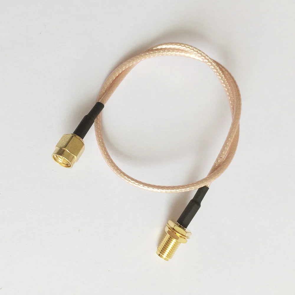 ALLISHOP SMA Male Right Angle to RP SMA Female Jack RP Adapter Connector RF Coaxial Pigtail Cable Connector RG316 15M 