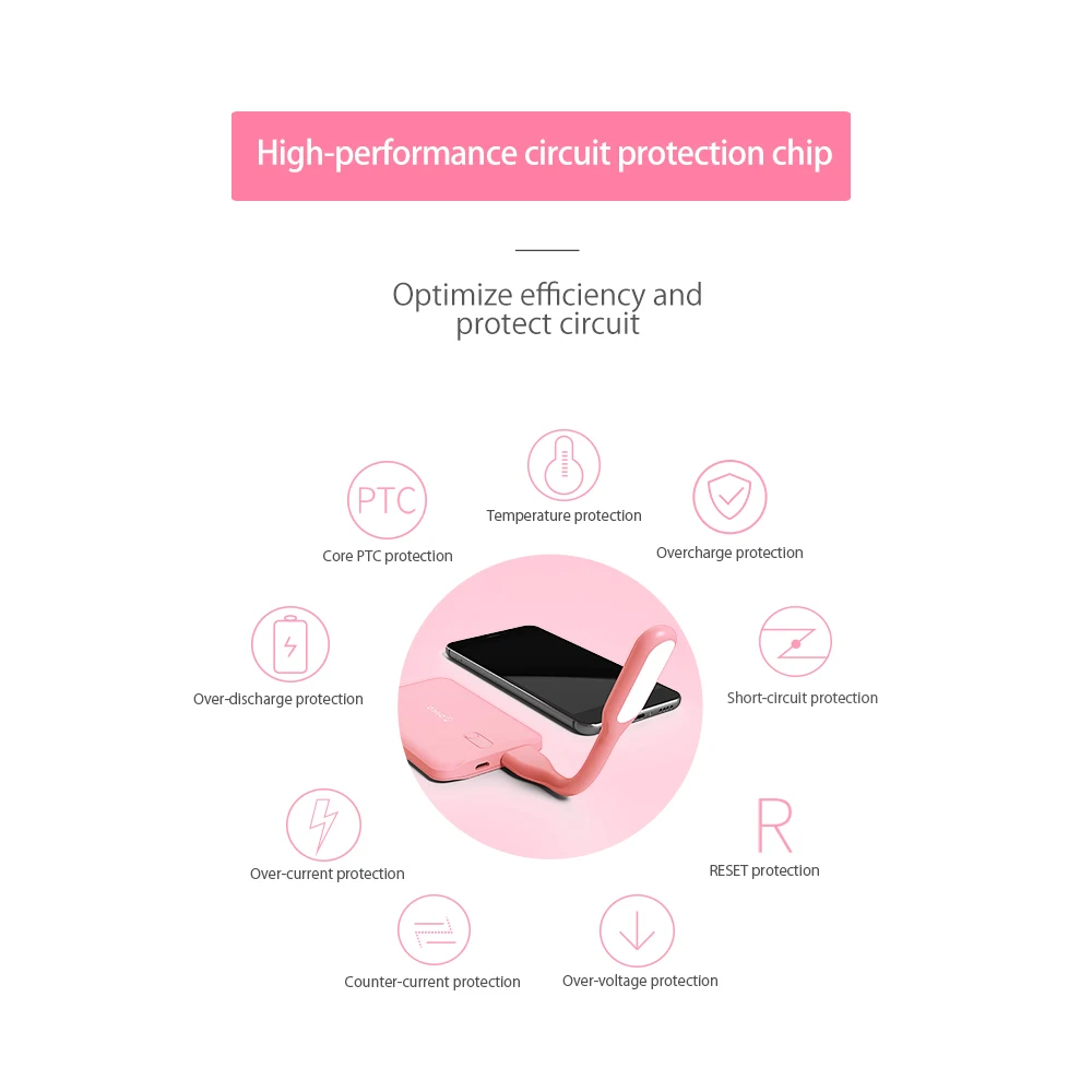 ORICO 2500mAh New Mobile Power Bank Portable Charger External Battery Backup Powers for Smart Devices