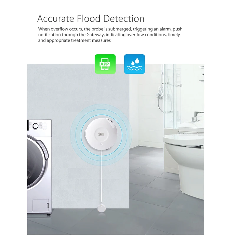 Coolcam Smart Water Sensor Wi-Fi Wi-Fi для обнаружения наводнений детектор утечек оповещения
