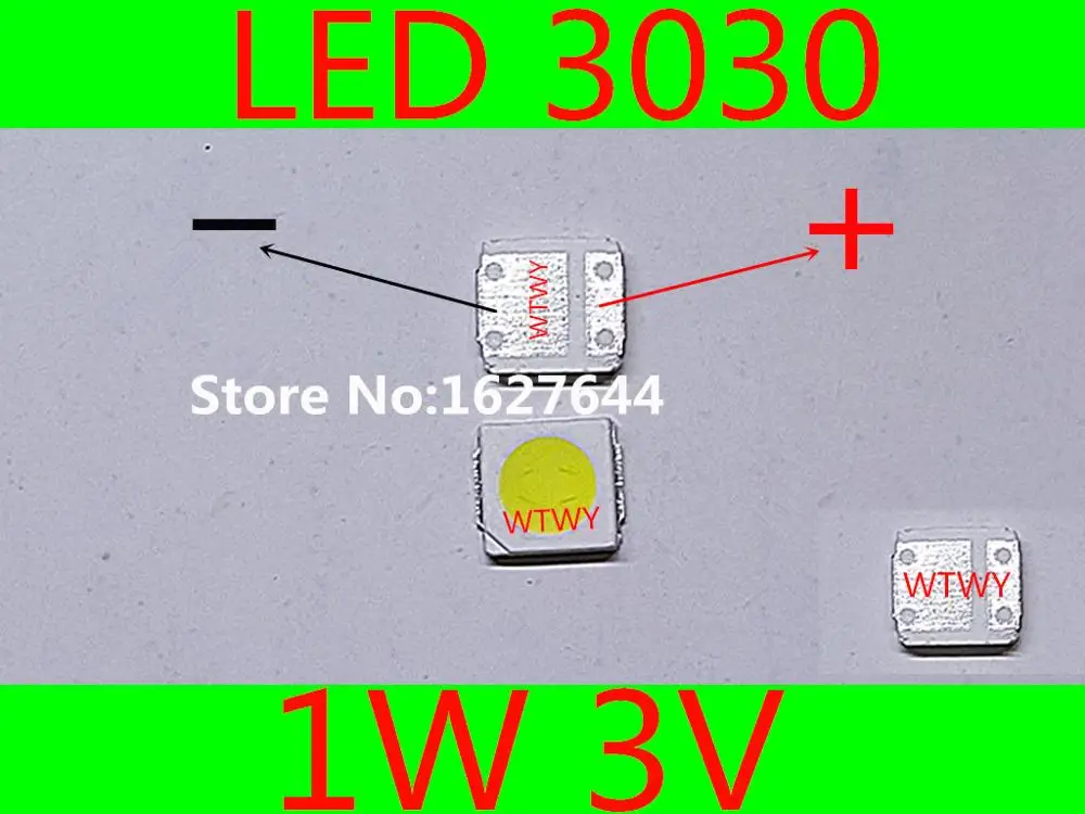 500pcs Lextar LED 3030 Backlight TV High Power 1W 3V Cool white For LCD Application | Лампы и освещение