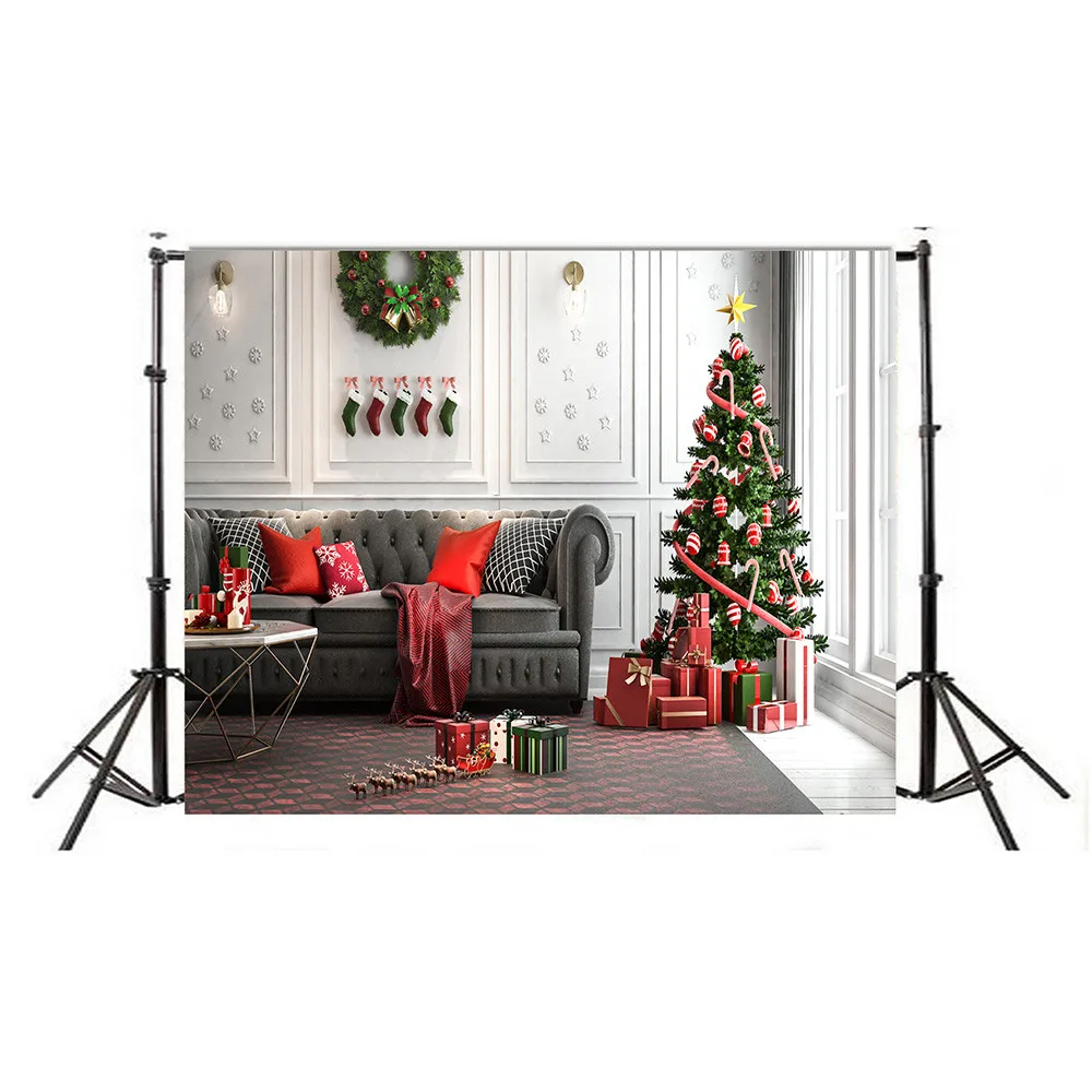 Год Рождественские фоны Виниловые стены 5x3FT цифровой фон фотостудия рождественские украшения для дома