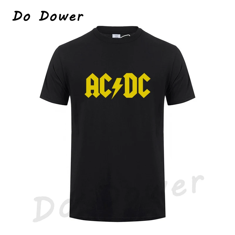 Новинка, Camisetas AC/DC Band Rock, Мужская футболка с графическим принтом Acdc, Повседневная футболка с круглым вырезом, хип-хоп, короткий рукав, хлопковый топ - Цвет: Black 3