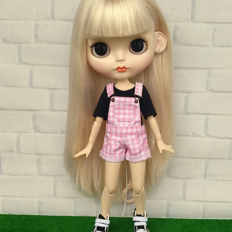 1 шт. кукольные костюмы Blyth футболки комбинезон брюки одежда для Барби 1/6 BJD Momoko Azone