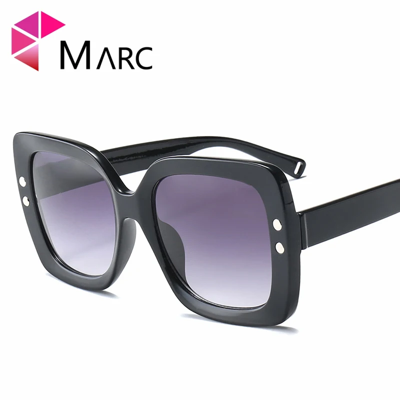 

MARC UV400 WOMEN MEN Square sunglasses Gradient Driving Green Brwon Plastic Gafas Sol eyewear