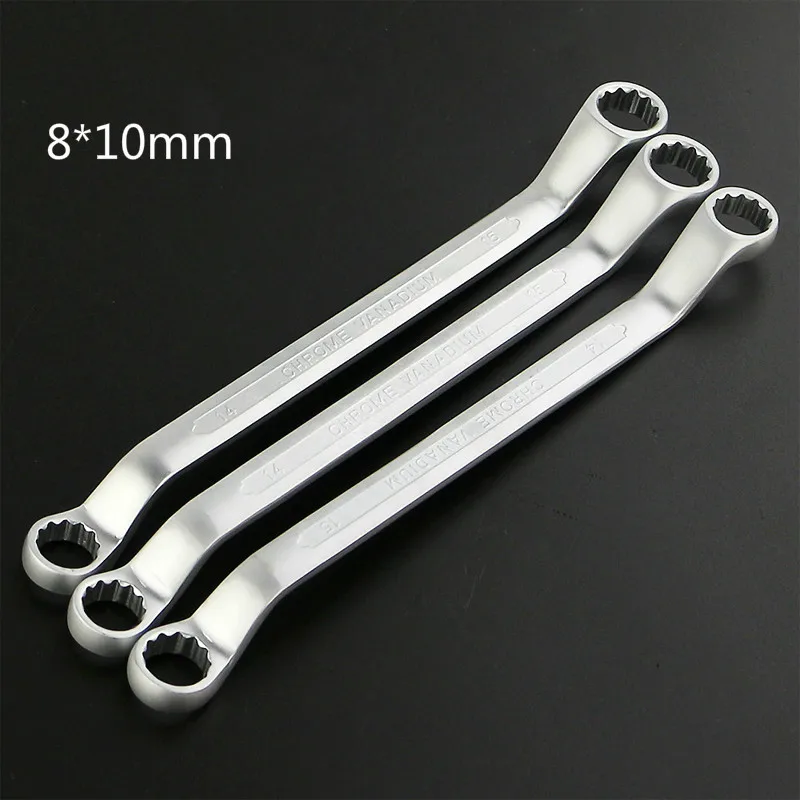 

YOFE 8*10mm Universal Double Ring Wrench High Quality Multi-Function 45 Degree Angle Double Headed Plum Blossom Wrench