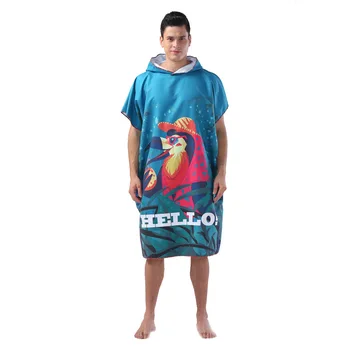 

Quick-Dry Changing Robe Bath Towels Fashion Outdoor Adult Hooded Beach Towels Women Man Bathrobe Bathrobe Printed Towels