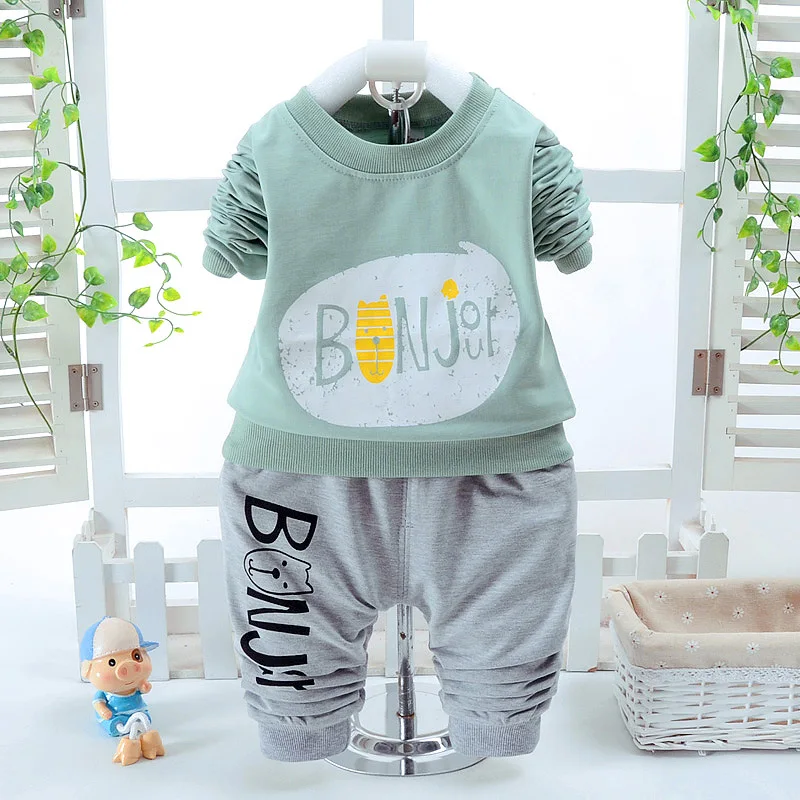 2017 Cotton Long Sleeve Baby Clothing Set Spring Cheap Newborn Toddler