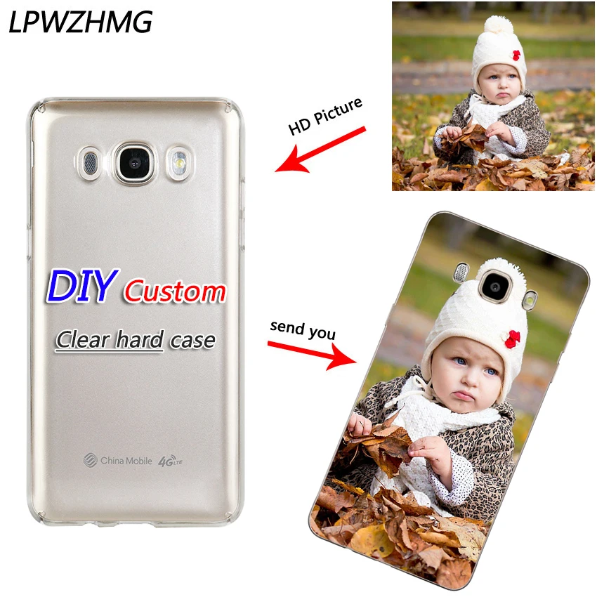 LPWZHMG заказной логотип фото Жесткий ПК чехол для Samsung Galaxy S7 S6 edge S8 Plus S9 S5 J3 J5 J7 DIY
