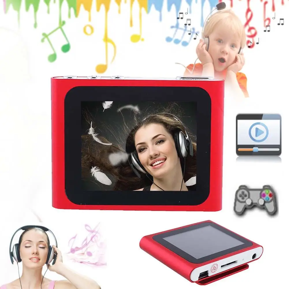 ЖК-дисплей 6-го поколения спортивный цифровой MP3 MP4 плеер видео FM радио подарок B |