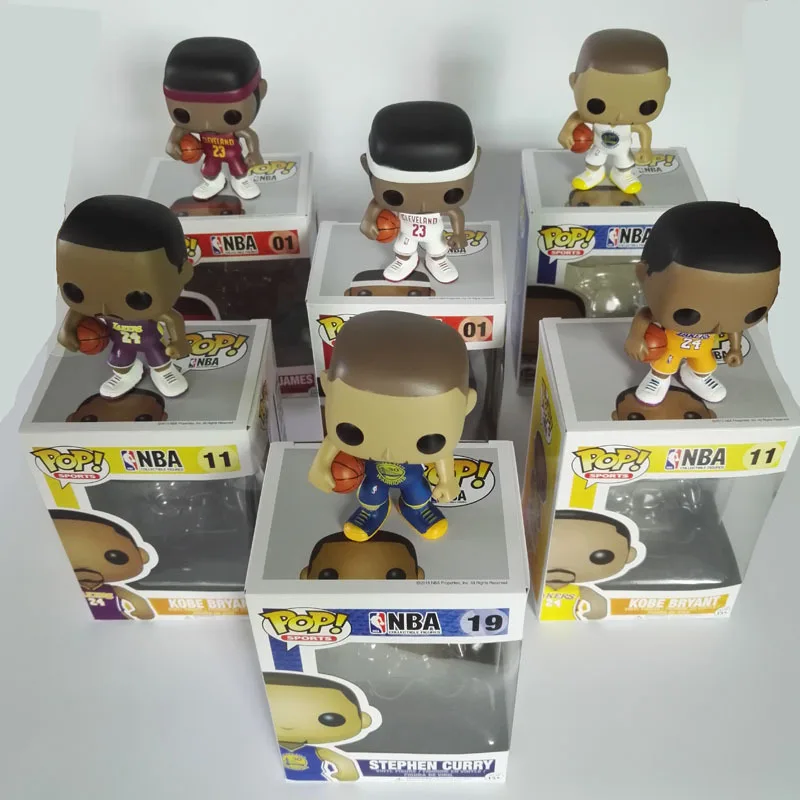 Funko البوب جديد وصول نجم كرة السلة جيمس كوبي-ستيفن الكاري-Kyrie ايرفينغ جون جدار الشكل العمل النادرة نموذج اللعب