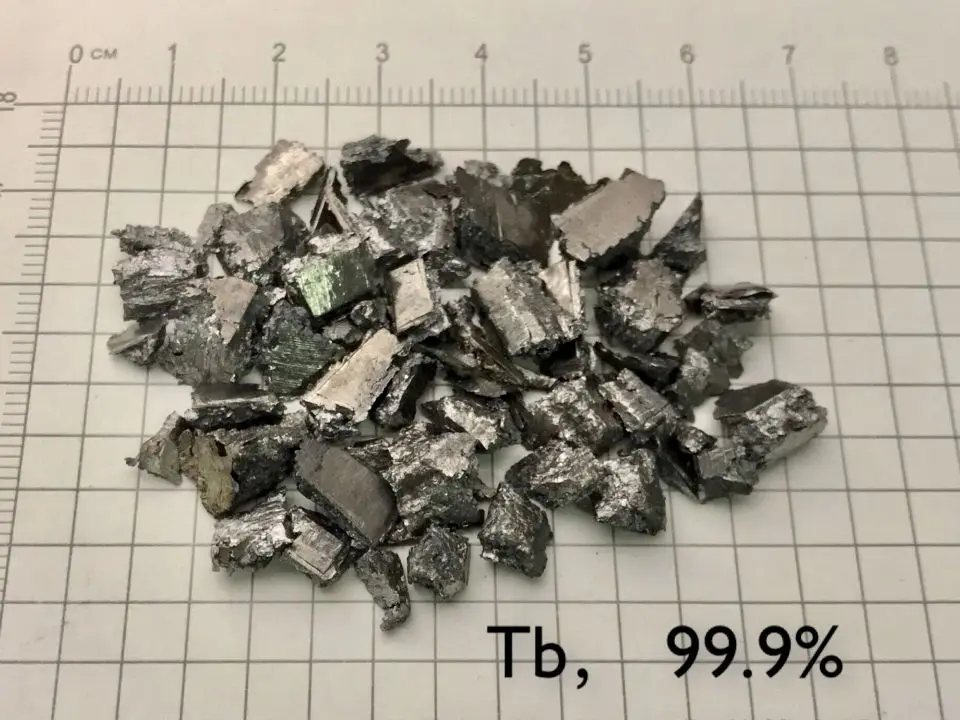 Terbium Metal 99 9% Seltene Erden metal|elemen|metal |