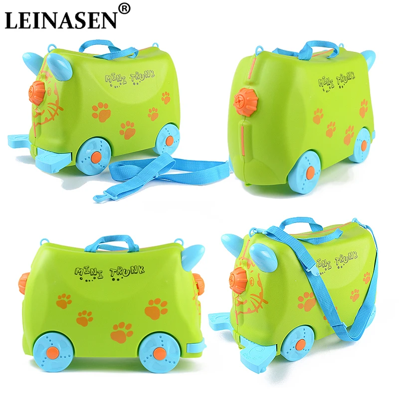 

New Fashion Children Travel Boarding box Luggage Trolley Bag Can sit to ride Suitcase Scooter Boys Ride Travel Suitcase Kid Gift