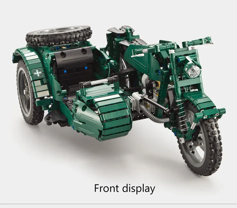 Пульт дистанционного управления, мотоциклетное оружие в Военном Стиле, серия моделей, строительные блоки, кирпичи с моторами, силовая техника, детские игрушки для детей