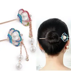 Модные аксессуары для волос для женщин повязки на голову цветок корона волос палка повязки для женщин