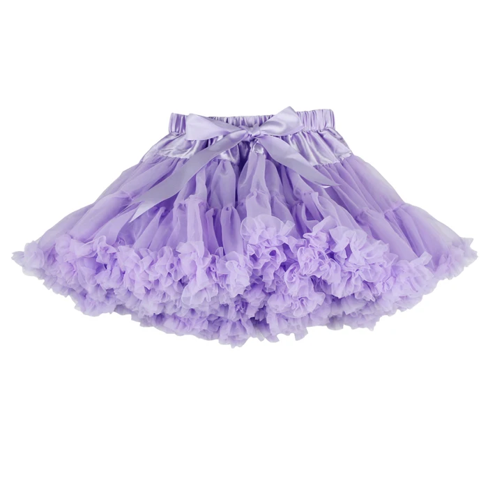 Пачка принцессы для маленьких девочек; юбка; Детские балетные пачки; миниатюрная юбка для танцев с оборками; праздничная одежда для детей - Цвет: lavender