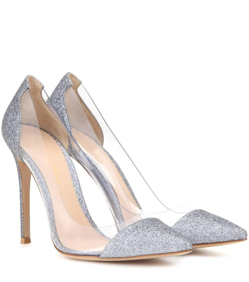 Silver Glitter High Heels for Promotional Silver Glitter