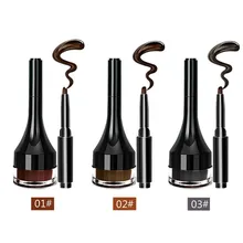 Макияж водонепроницаемый замок цвет крем для бровей Гель-карандаш Тушь для бровей коричневый 3D натуральный карандаш со щеточкой