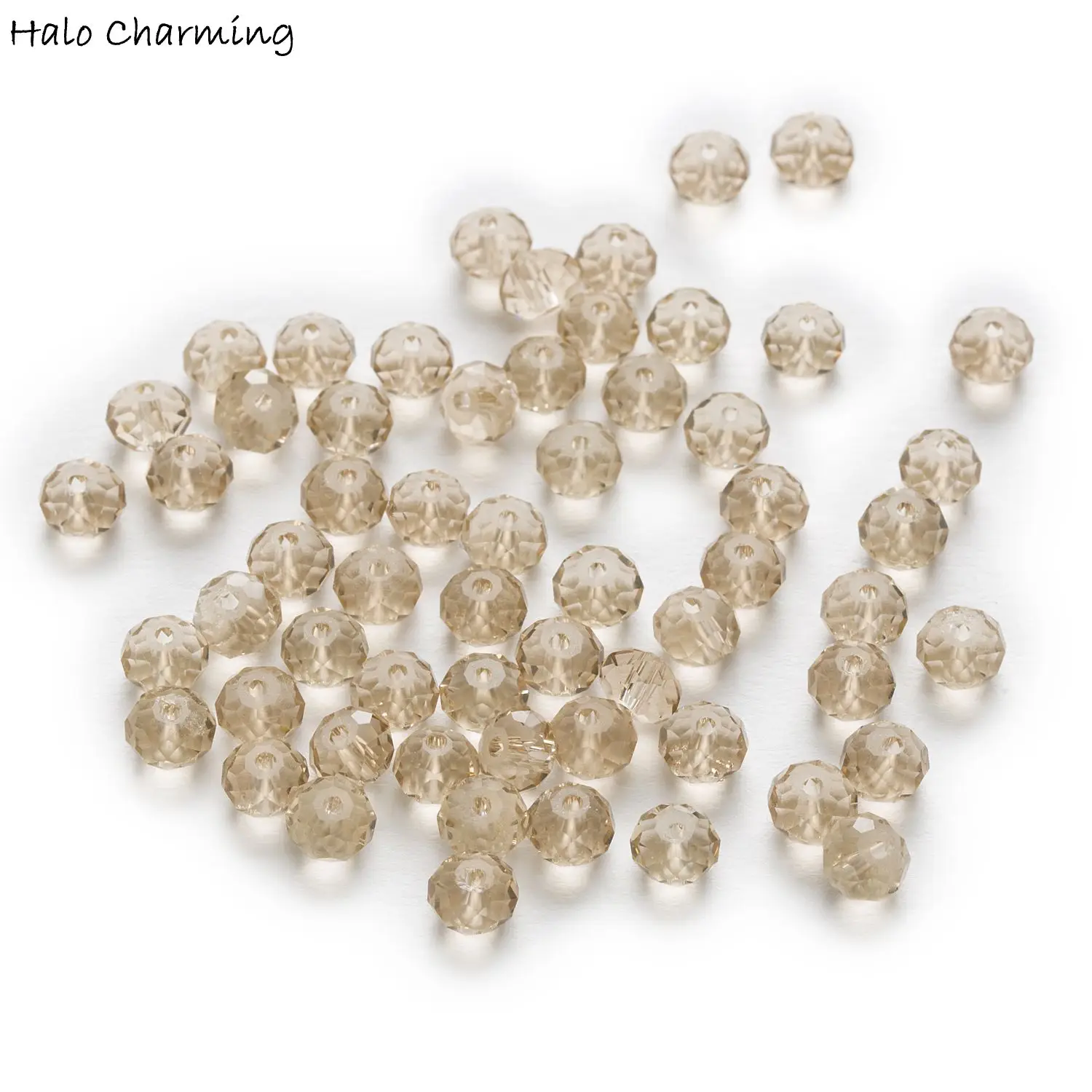 Бусины из хрустального стекла цвета шампанского с гранями 4 8 мм|faceted beads|faceted rondelle