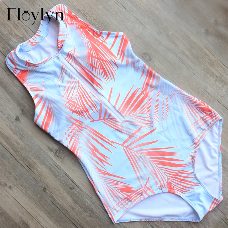 

Floylyn Sexy Women One Piece Swimsuit Zipper Front Bodysuit Wetsuit Brazilian Bathing Suit Surf Swim Suit Beachwear