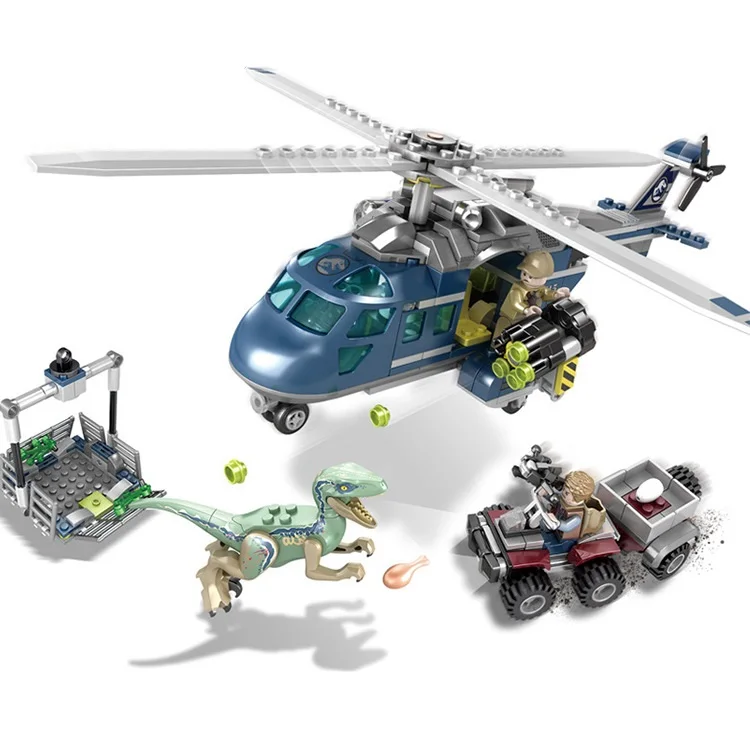 lego jurassic world blue's helicopter pursuit instructions