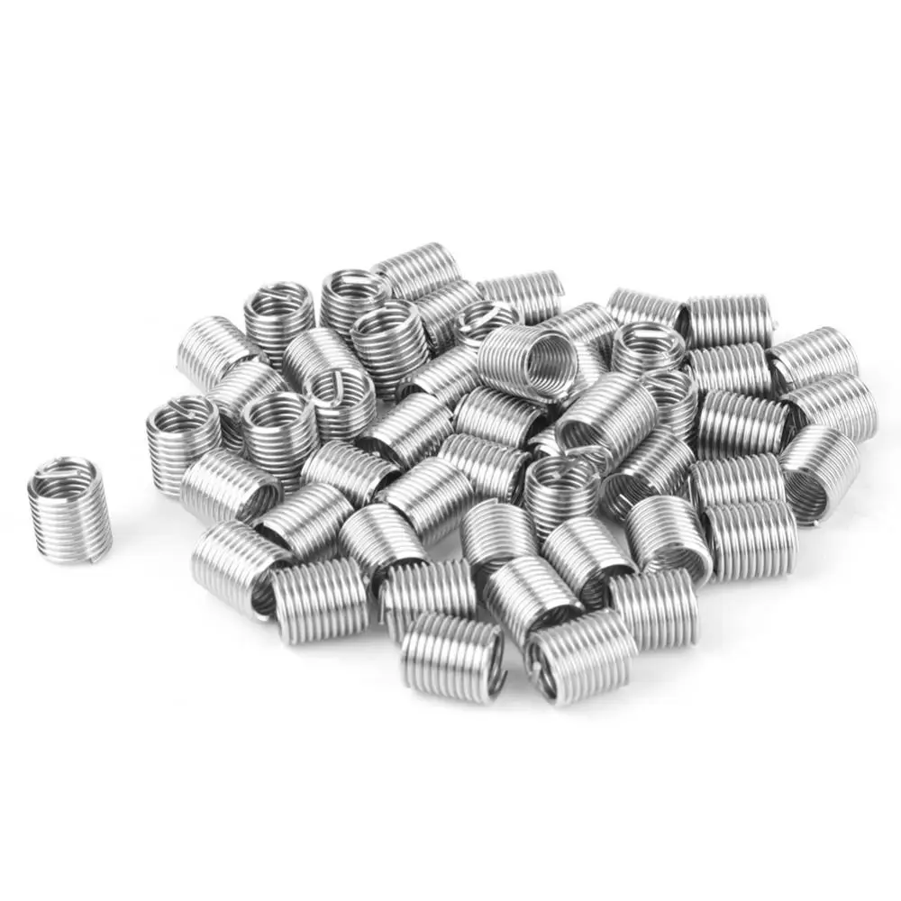 50pcs Stainless Steel Coiled Wire Helical Screw Thread Inserts M8 x 2D Oubit Thread Repair Insert 50pcs Stainless Steel Coiled Wire Helical Screw Thread Inserts M8 x 2D Oubit Thread Repair Insert