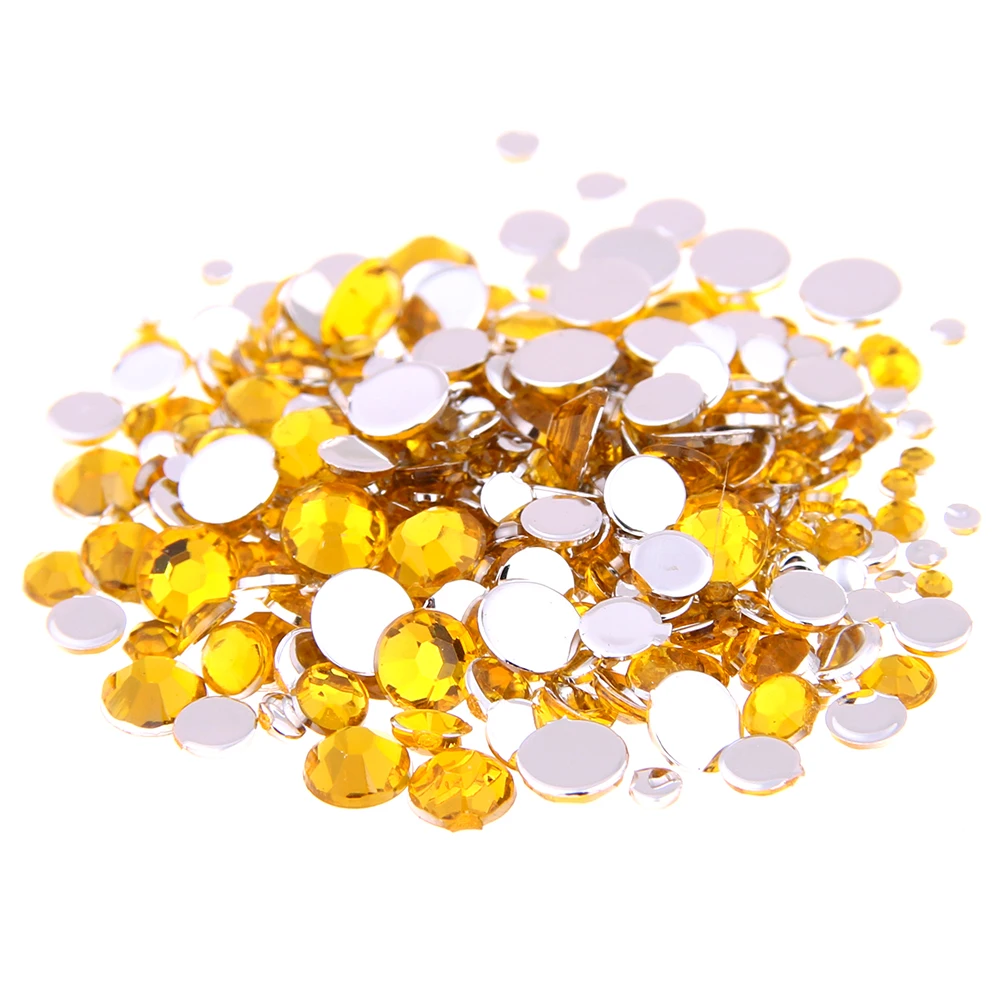 

Acrylic Rhinestones Many Colors 5mm 4g about 150pcs Flat Back Round Flat Facets Glue On Crafts Beads DIY Nails Art Decorations