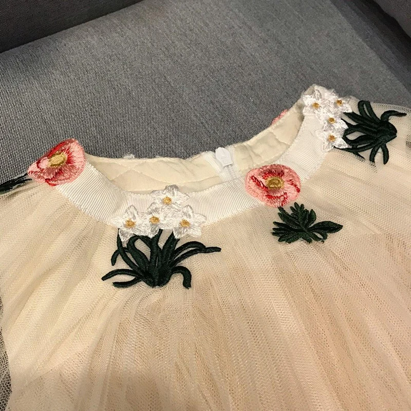 19 Детские платья летние платья обувь для девочек принцесса Vestido сетки вышивка праздничный костюм Рождественская одежда Высокое качество