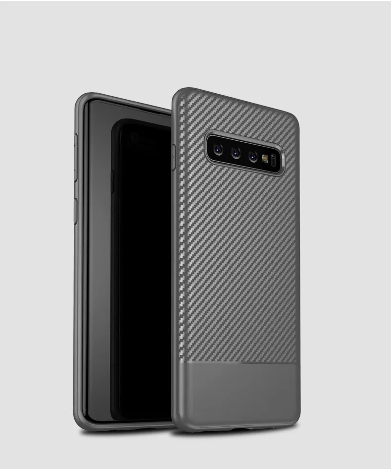 For Samsung Galaxy S9/10 Plus Anti-fingerprint Case 2019 Silicone Soft TPU Phone Back Cover For S10 Lite Plain Solid Color Shell