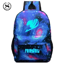 Fairy Tail Printing font b Women b font Backpack Anime School font b Bags b font
