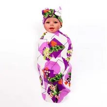 Для Новорожденных Для маленьких мальчиков девочек пеленки с цветами Одеяло покрывало для сна, повязка на голову