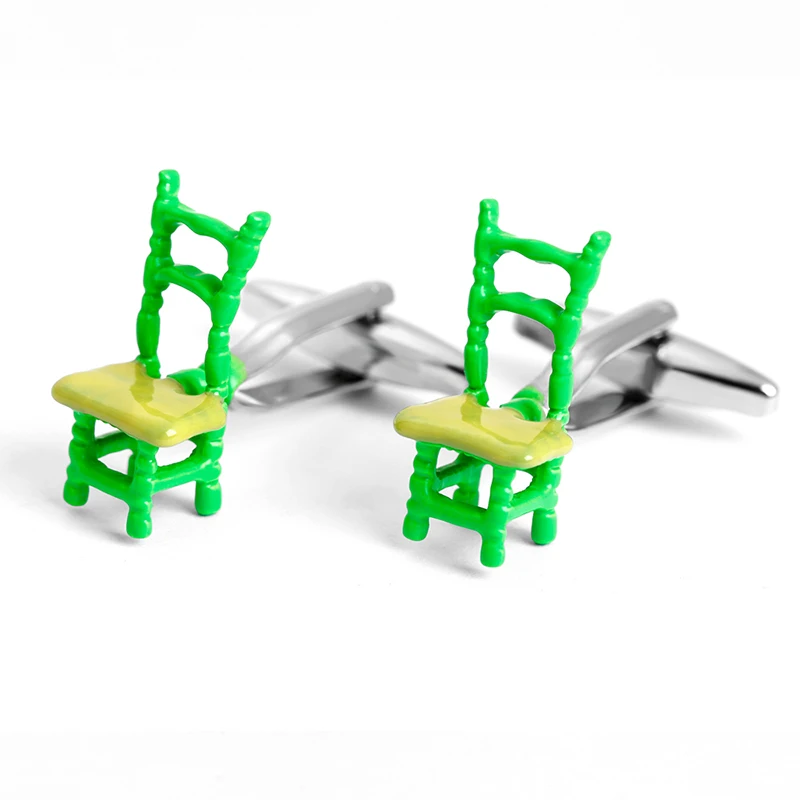 

Jelmoons New Style Plastic Chair Model Of New Design Cufflinks For Men Gift High Quality Shirt Cufflinks