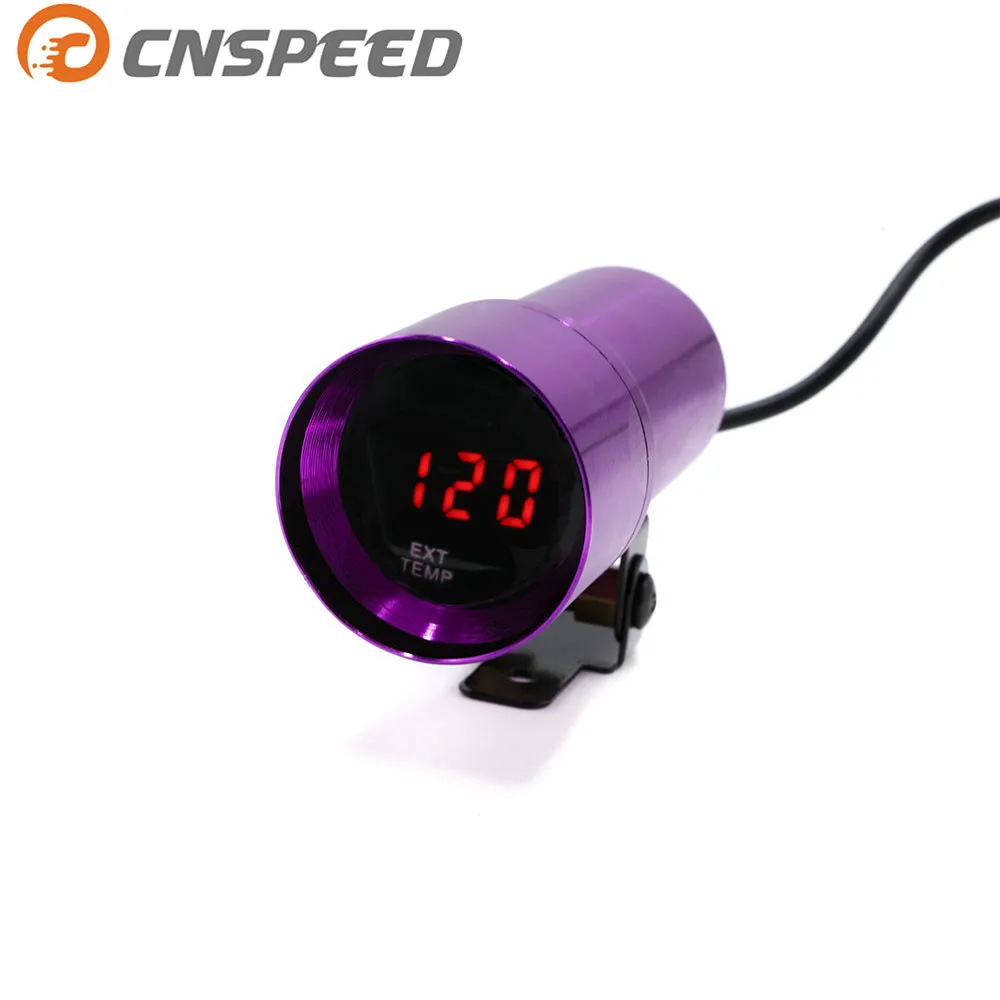 

CNSPEED 37MM Digital Smoked Lens Exhaust Gas Temperature EGT/EXT temp Gauge car meter purple YC100153-PL