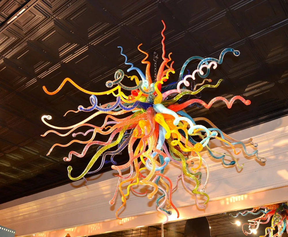 Hand Blown Glass Chandelier Colorful Modern Light Art ...