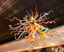 

Hand Blown Glass Chandelier Colorful Modern Light Art Decoration
