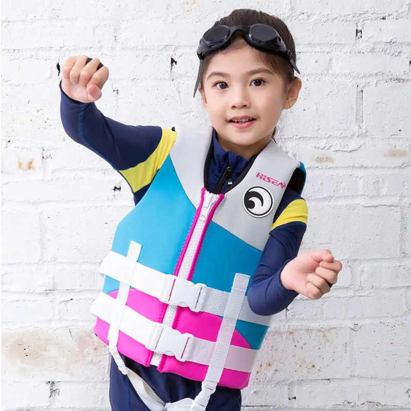 Hisea Kids Life Vest Water Sports Neoprene Life Jacket with Leg/Waist