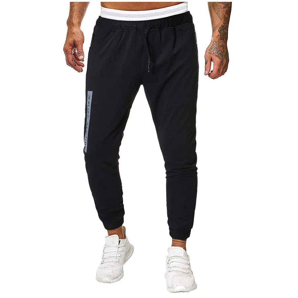 

Men Pants Splicing Solid Color Overalls Summer Jeans Pants Casual Pocket Sport Work Casual Trouser Pants Men pantalon homme