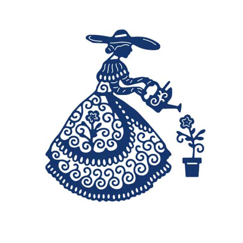 

Ufurty Elegant Lady Watering Flowers Metal Cutting Dies New 2018 Craft Dies Scrapbooking DIY Alubm Photo Cards Decoration