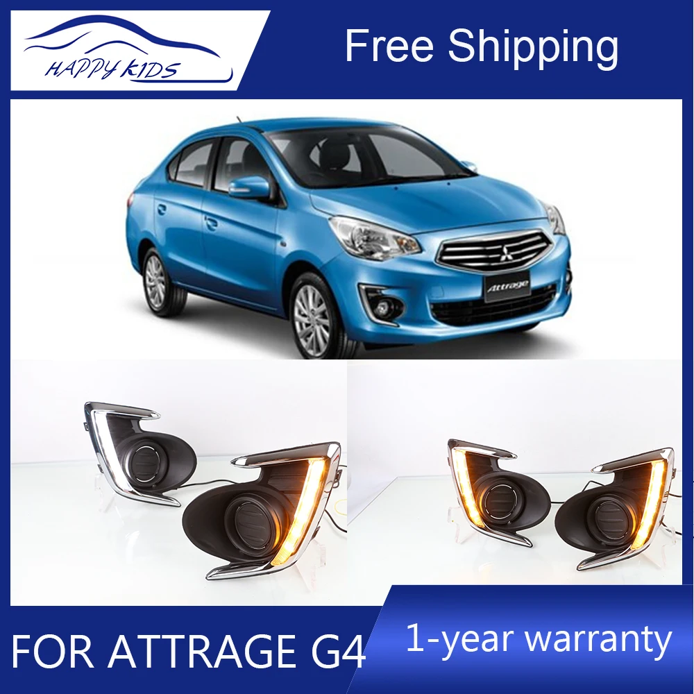 

2Pcs DRL For Mitsubishi Attrage Mirage G4 2012 2013 2014 2015 2016 2017 2018 LED Daytime Running Light Driving Fog Lamp