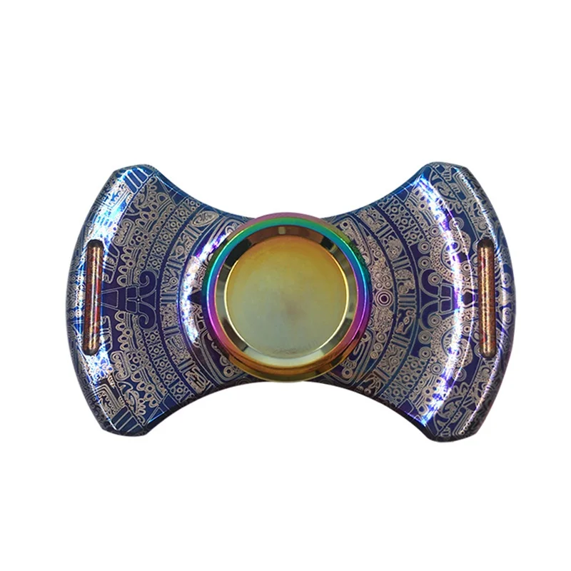 Maya Fidget Спиннер ручной металлическая сталь EDC гриль синий Figet для пальцев игрушки