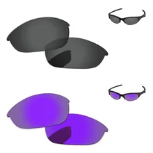 Черный и плазменный фиолетовый 2 пары Поляризованные Сменные линзы для половины солнечные очки к куртке рамка UVA и UVB Защита