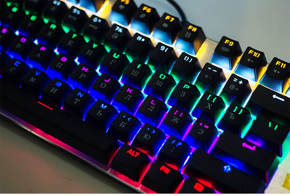 Me Too Original gaming Mechanical Keyboard 87 key Wired keyboard blue/red/black switch Backlit Keyboard English/Russian/Spanish