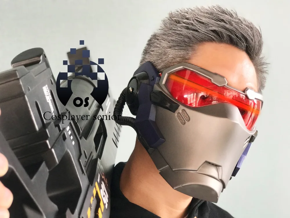 Светодиодная маска OW Soldier 76 15 вентиляционных отверстий для косплея