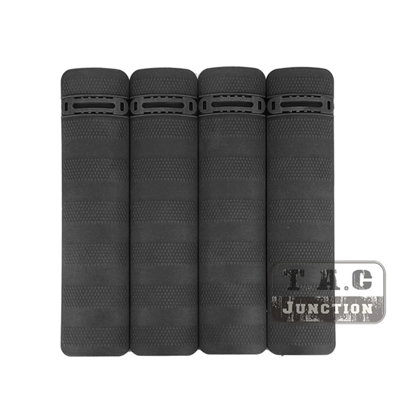 4-حزمة 6.2 بوصة معركة السكك الحديدية يغطي لوحات القبضات Handguard حامي ل 20 مللي متر Picatinny السكك الحديدية عدم الانزلاق محكم