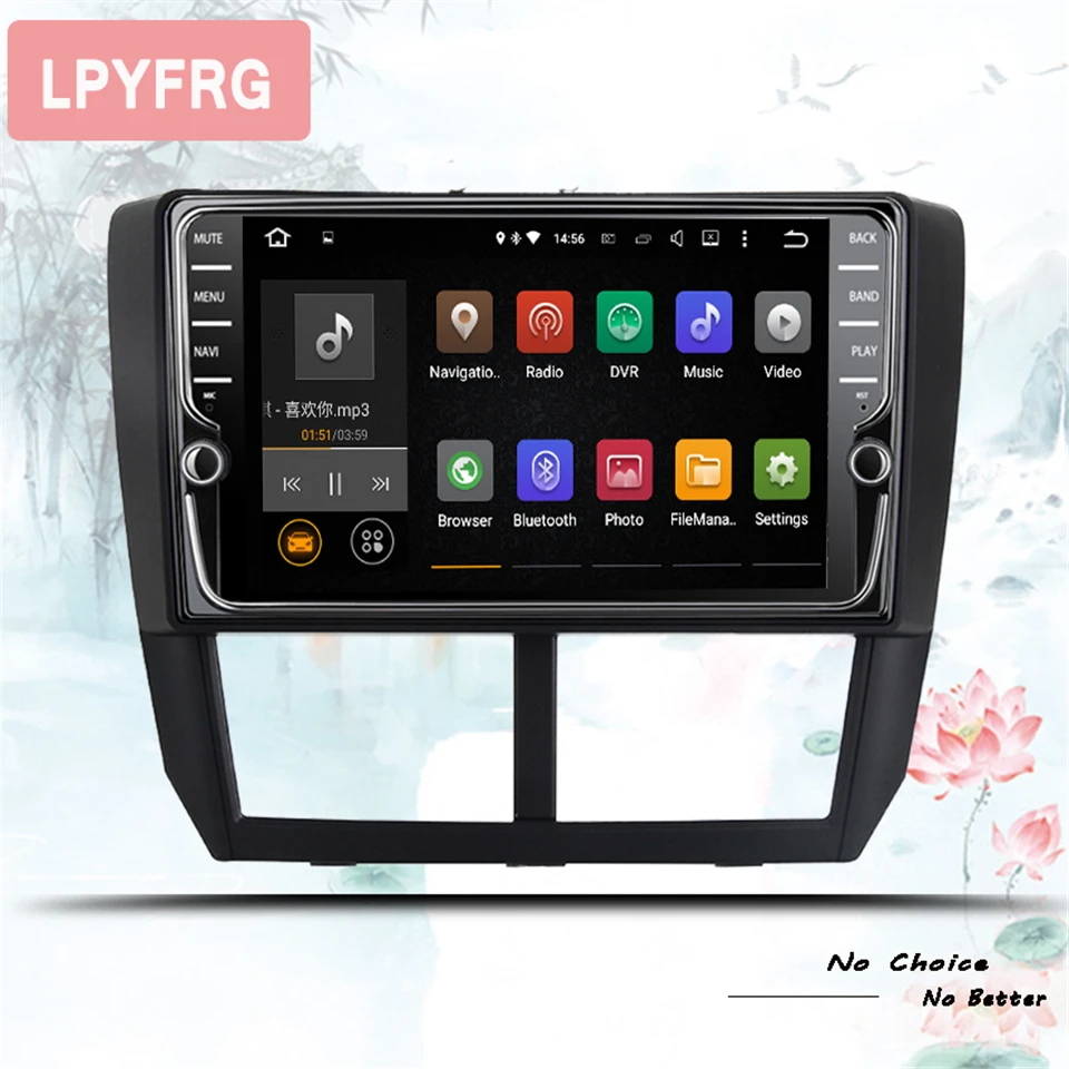 Perfect Android 9.1 8 Inch Car Radio Multimedia Player GPS Head Unit For 2008 2009 2010 2011 2012 Subaru Forester With 4G LTE Stereo 1