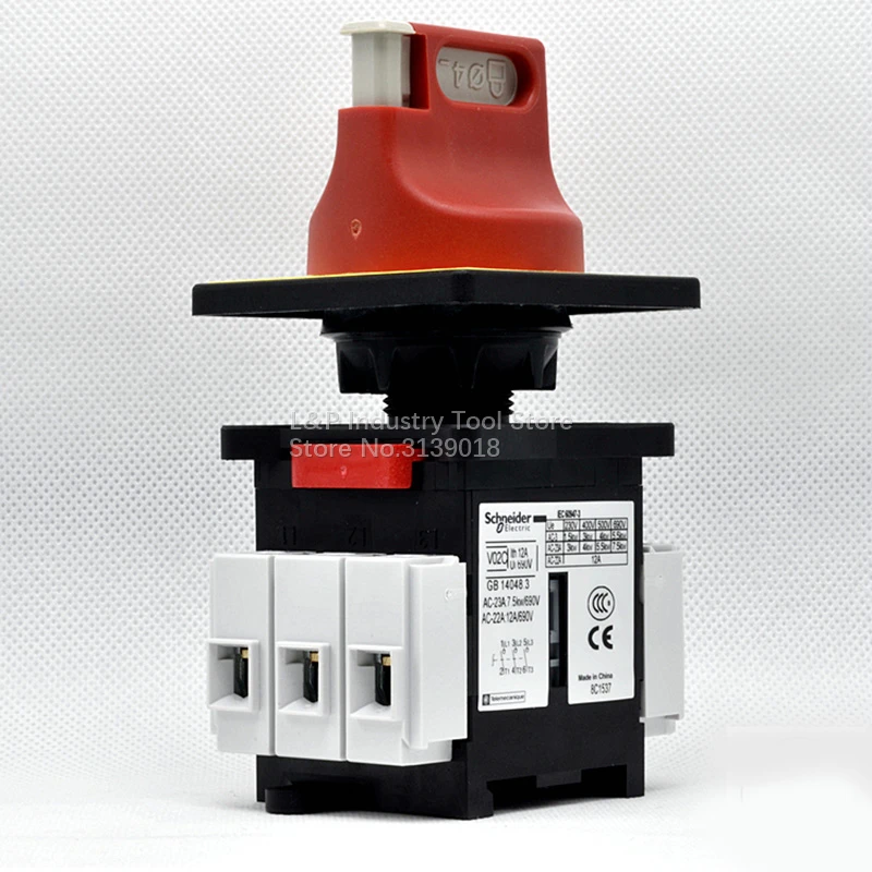

New Original Schneider 12A 3P VCD02C ( V02C + KCD1PZC ) Load Switch Body V02C And Panel KCD1PZC Switch-disconnector