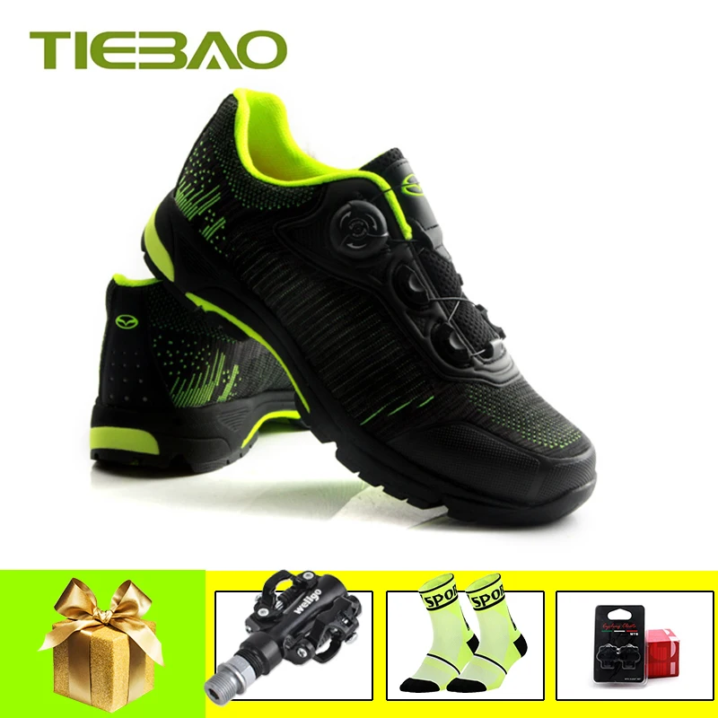 Goedkoop Tiebao Fietsschoenen 2019 Mannen Vrouwen Spd Pedalen Fiets Professionele Sportschoenen Zelfsluitende Schoenen Mannen Mtb Leisure Bike schoenen
