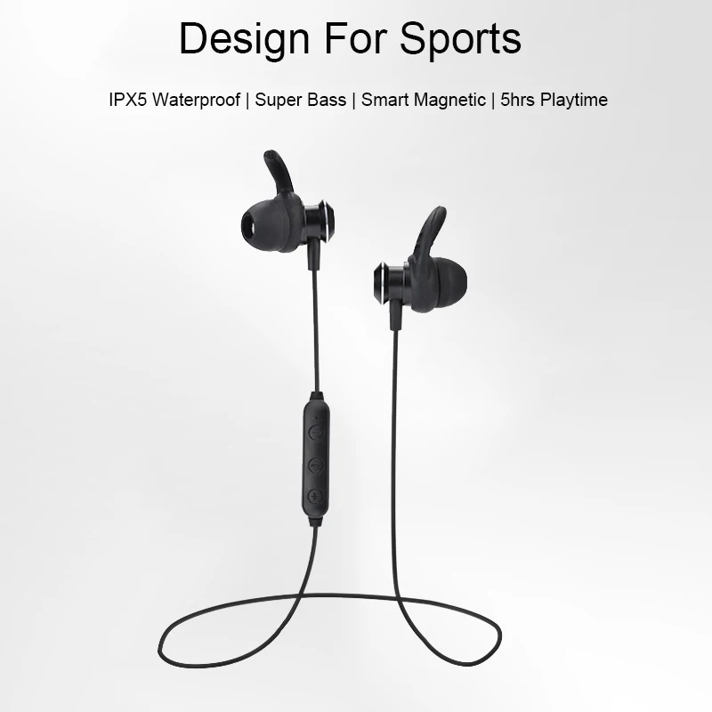 Bluetooth наушники IPX5-rated влагонепроницаемые спортивные беспроводные Bluetooth наушники гарнитура наушники с микрофоном магнитным шейным ремешком