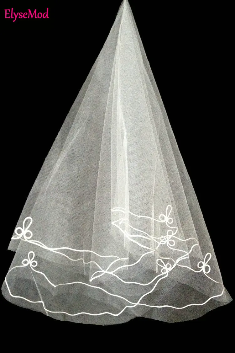 

Fashion Bridal Veil 2018 Ivory Hot Cheap One Layer Wedding Veil Bridal Veil Scallop Edge Veils Wedding Accessories